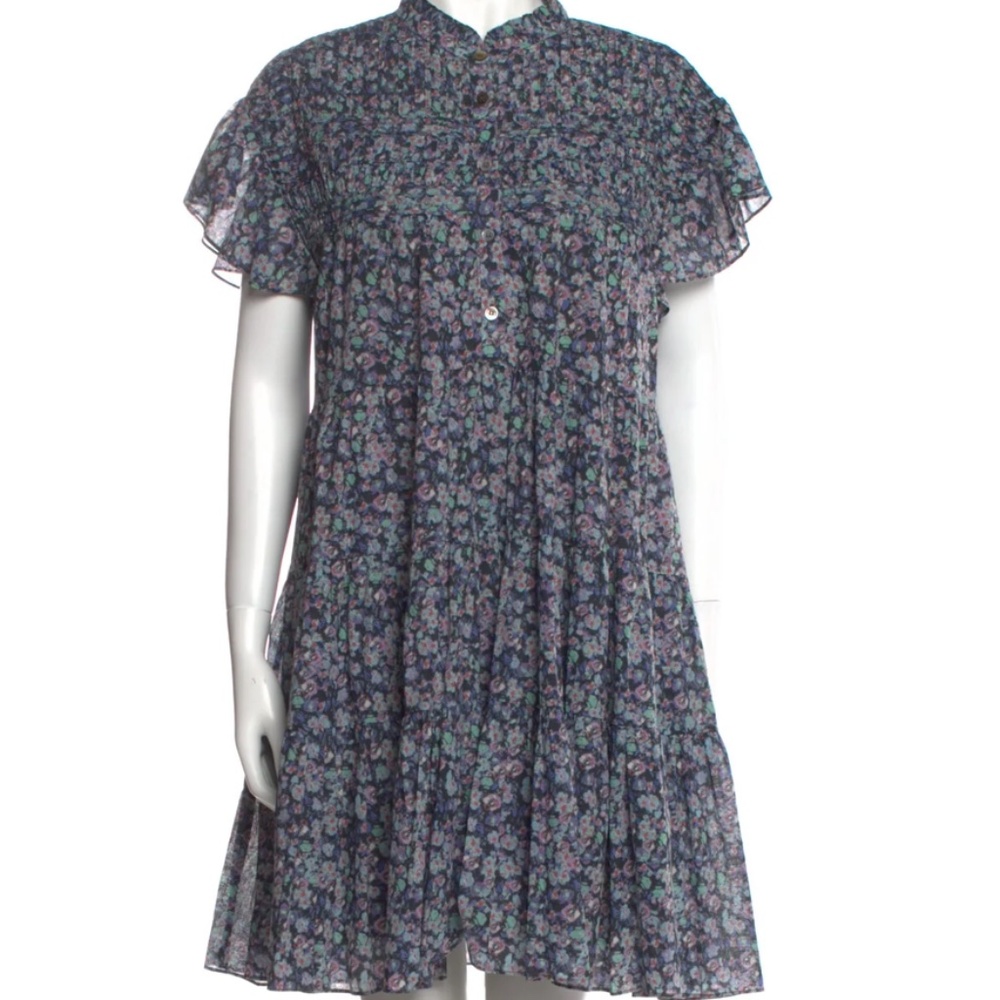 Isabel Marant Etoile Flowy Floral Mini Dress 40 Medium Large
